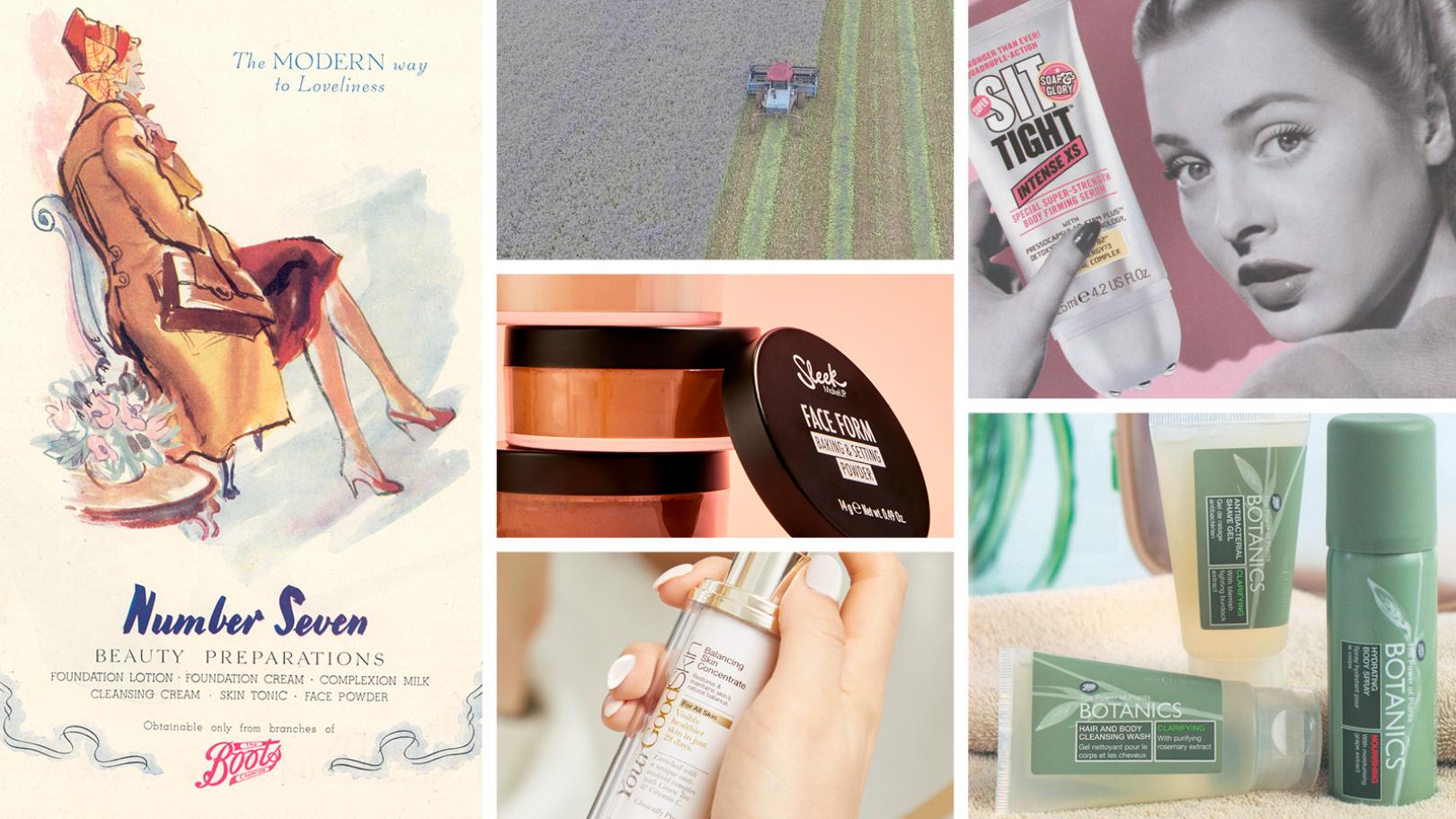 Grid image of Heritage Products & Adverts from a mixture of the brands