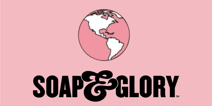 Soap & Glory - logo with Earth
